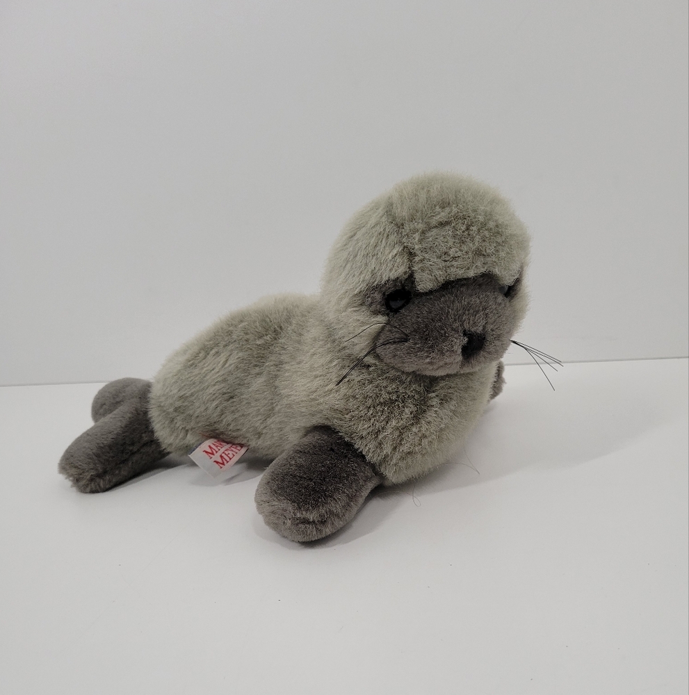 Vintage 1989 Mary Meyer Gray Seal 10" Stuffed Animal Plush Toy
